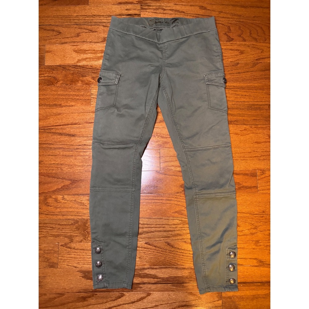 Seven7 Green Skinny Jeans with‎ Designed Buttons Size 4
